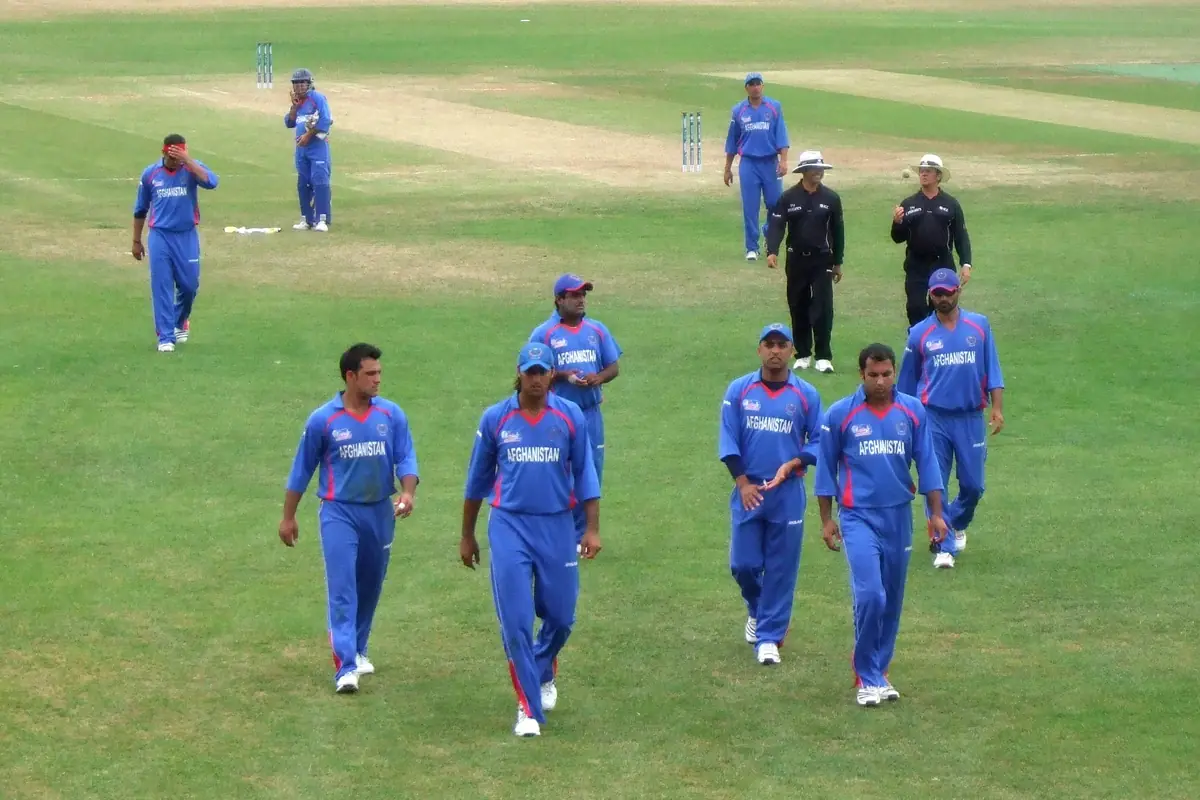 Afghanistan players on the field