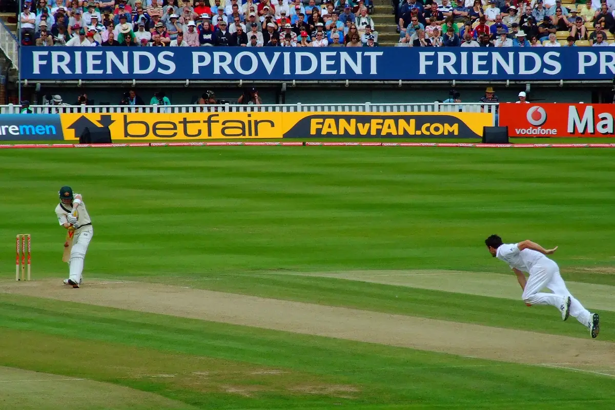 James Anderson bowling to Michael Clarke in an Ashes file photo