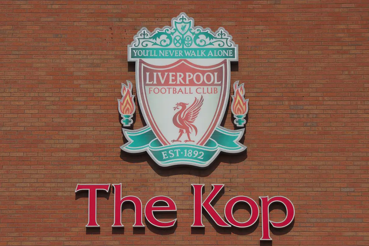 The Kop stand at Anfield during a match