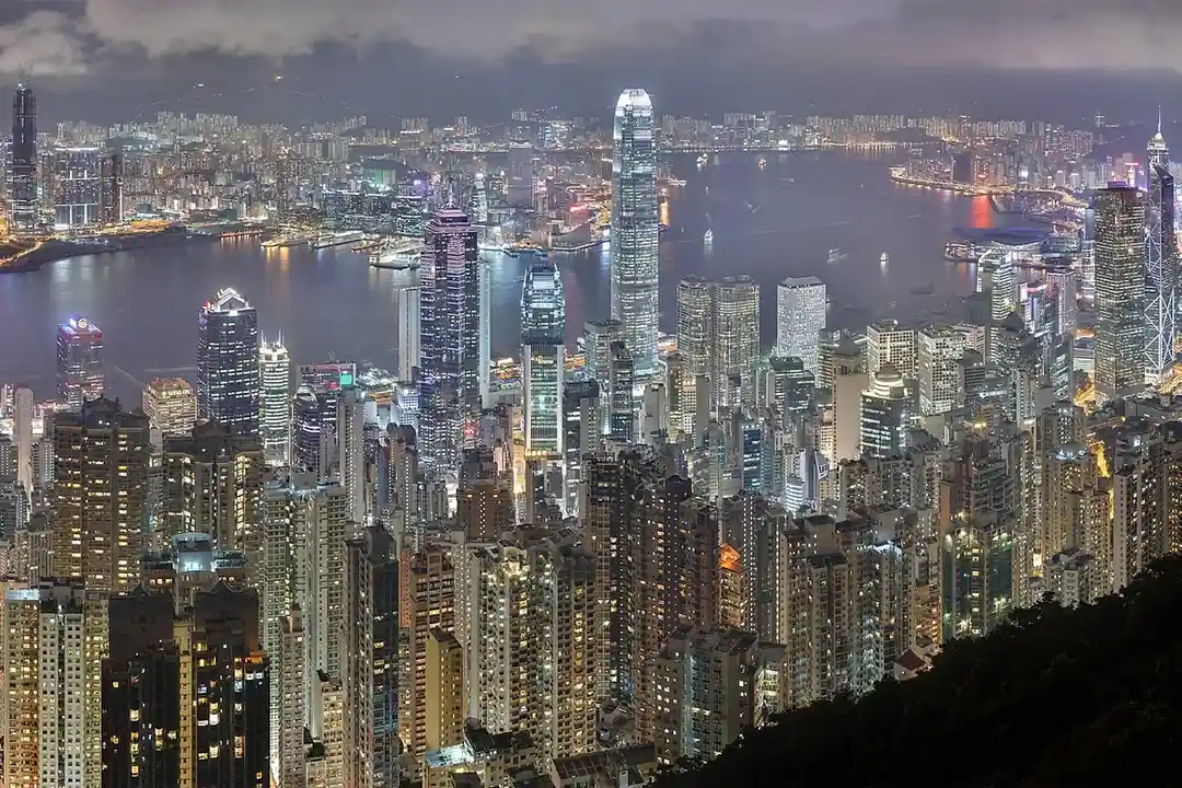 The Hong Kong skyline