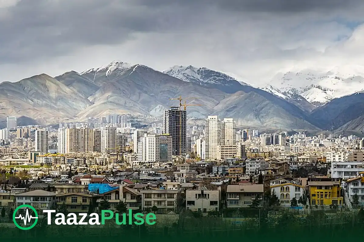 Tehran skyline against mountains