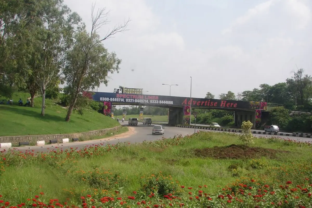 Highway underpass in Islamabad