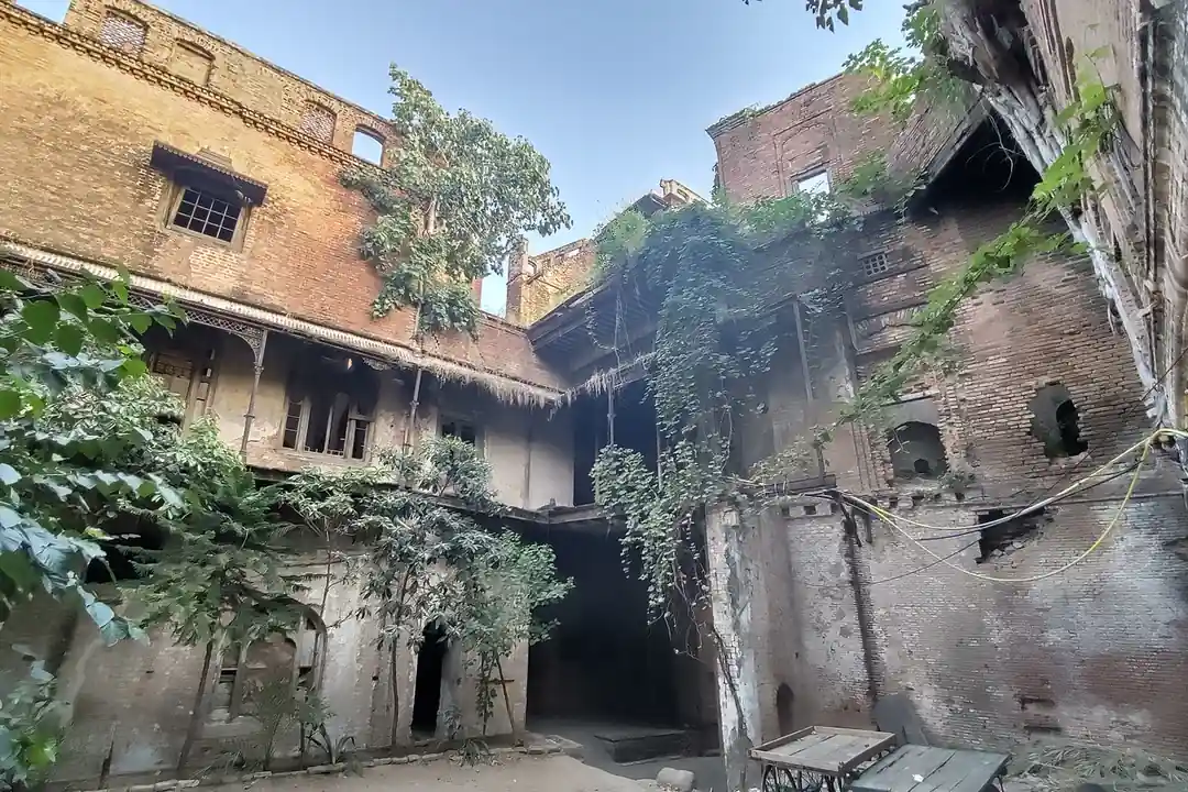 Courtyard of a centuries-old Punjabi haveli of the kind at the centre of the drama