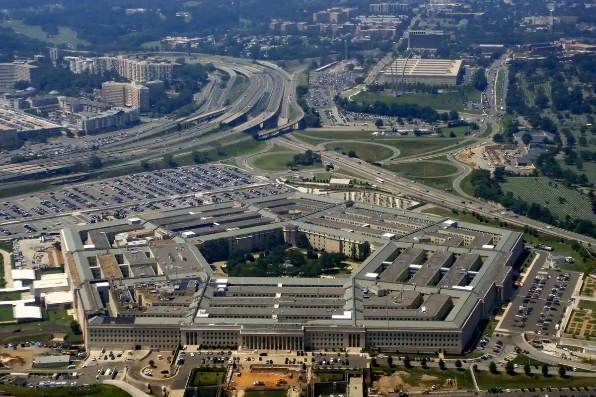 The Pentagon in Arlington, Virginia, seen from the air