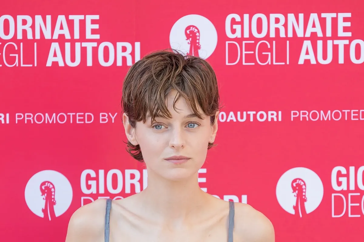 Emma Corrin at a film festival