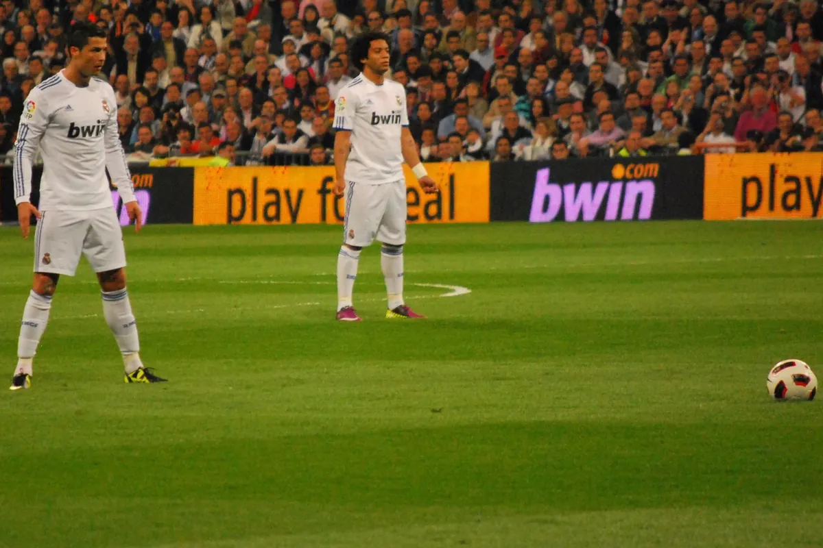Cristiano Ronaldo taking a free kick in a file photo