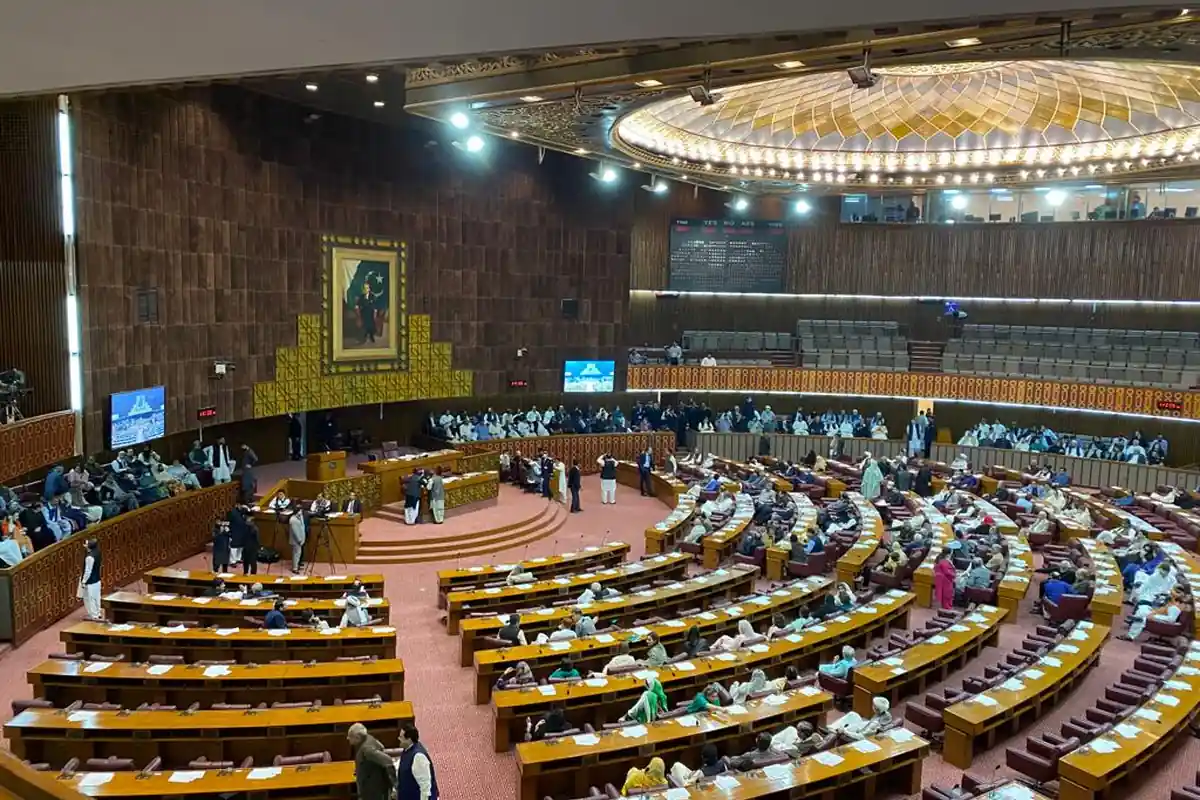 The National Assembly of Pakistan in session in Islamabad