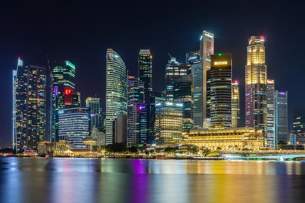 Marina Bay, Singapore, at night