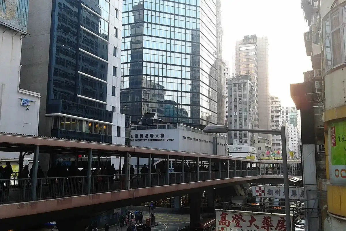 Mong Kok Road in Hong Kong, the neighbourhood around the Mission Road Ground