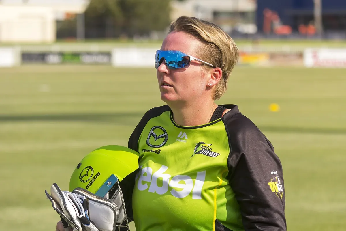A Sydney Thunder player in a file photo from an earlier WBBL game