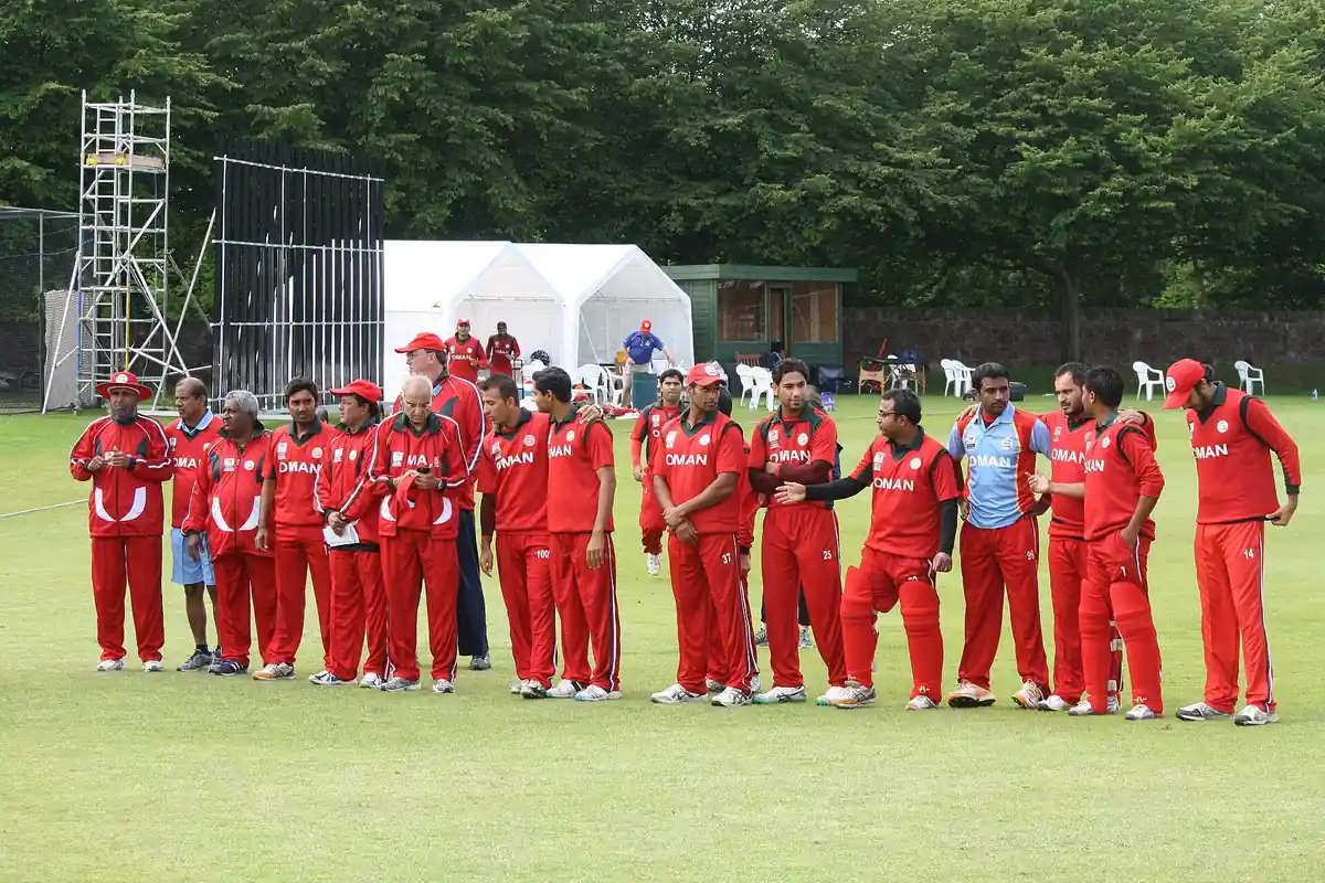 The Oman national cricket team in a file photo