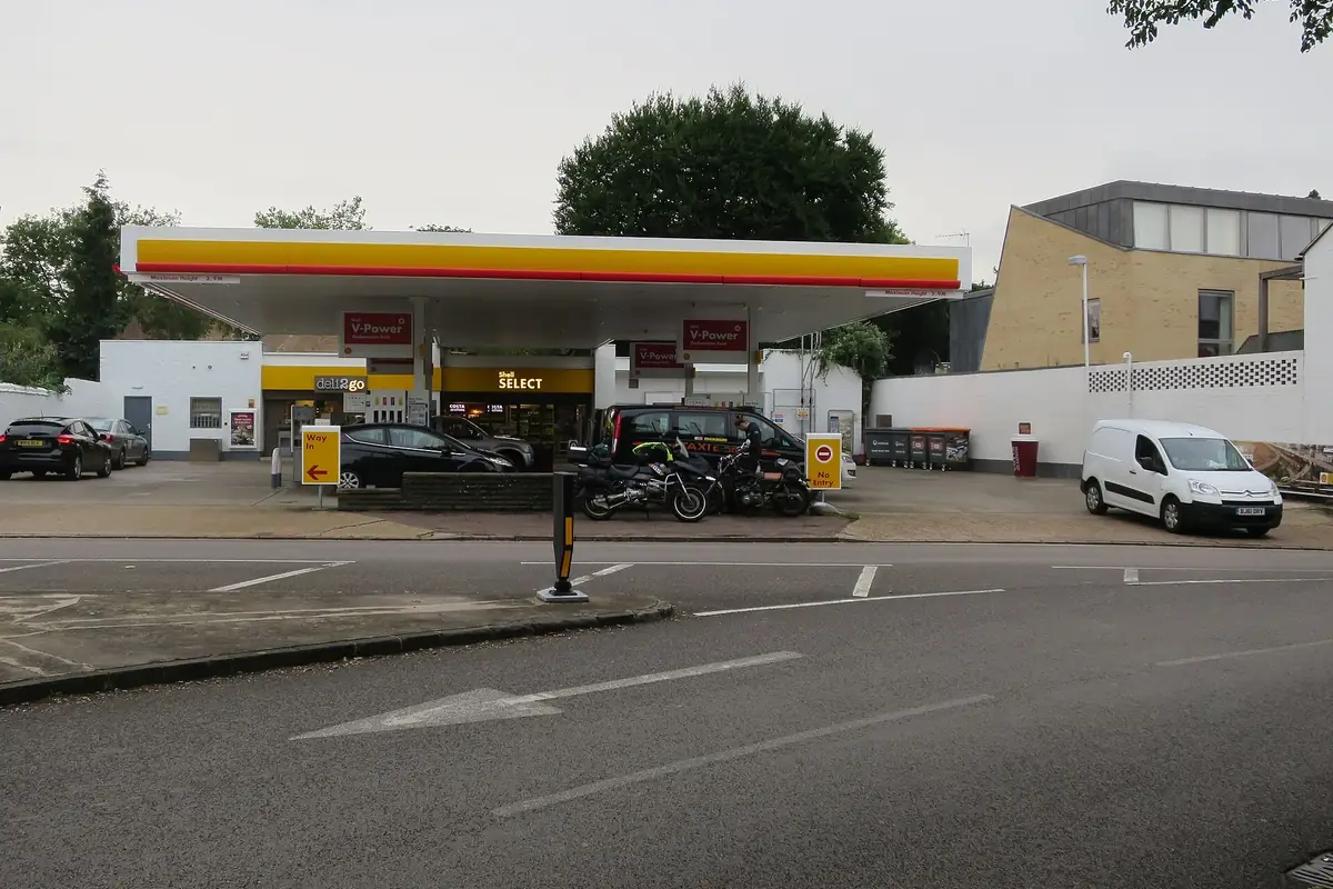 A Shell petrol station with a Shell Select store